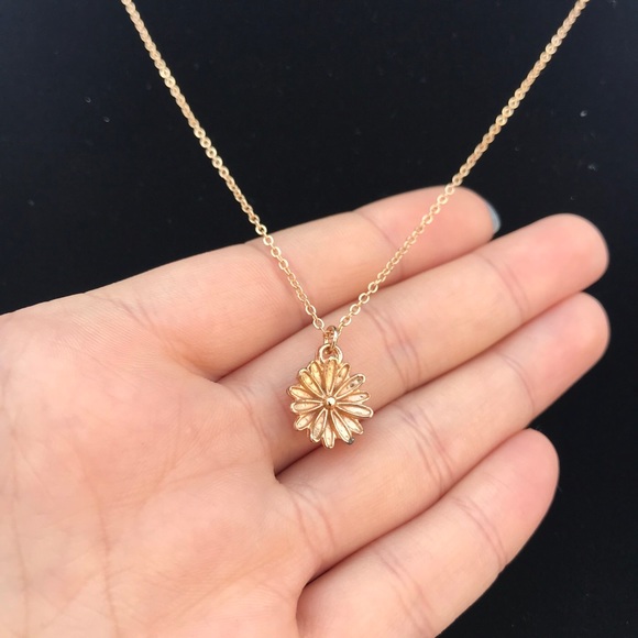Jewelry - Dainty WISH Flower Necklace -tiny flaw